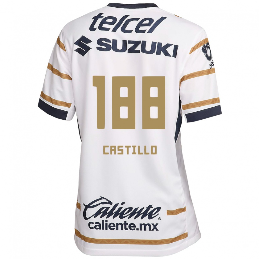 Kandiny Homme Maillot Christian Castillo #188 Obsidienne Blanche Tenues Domicile 2024/25 T-Shirt