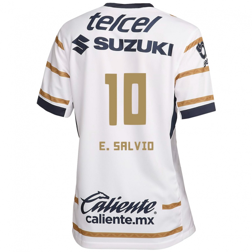 Kandiny Homme Maillot Eduardo Salvio #10 Obsidienne Blanche Tenues Domicile 2024/25 T-Shirt