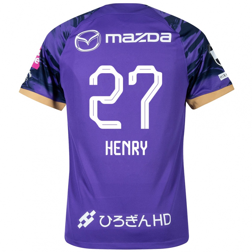 Kandiny Homme Maillot Osamu Henry Iyoha #27 Blanc Violet Tenues Domicile 2024/25 T-Shirt