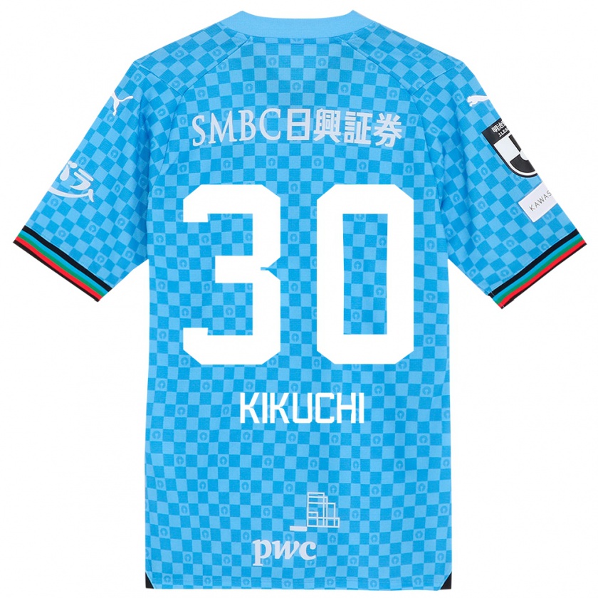 Kandiny Homme Maillot Kyo Kikuchi #30 Bleu Azur Tenues Domicile 2024/25 T-Shirt