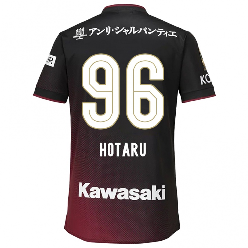 Kandiny Homme Maillot Hotaru Yamaguchi #96 Noir Rouge Tenues Domicile 2024/25 T-Shirt