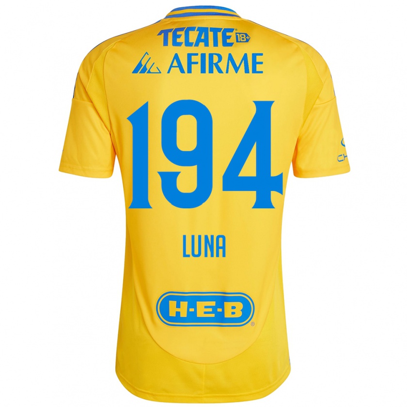 Kandiny Homme Maillot Juan Luna #194 Or Jaune Tenues Domicile 2024/25 T-Shirt