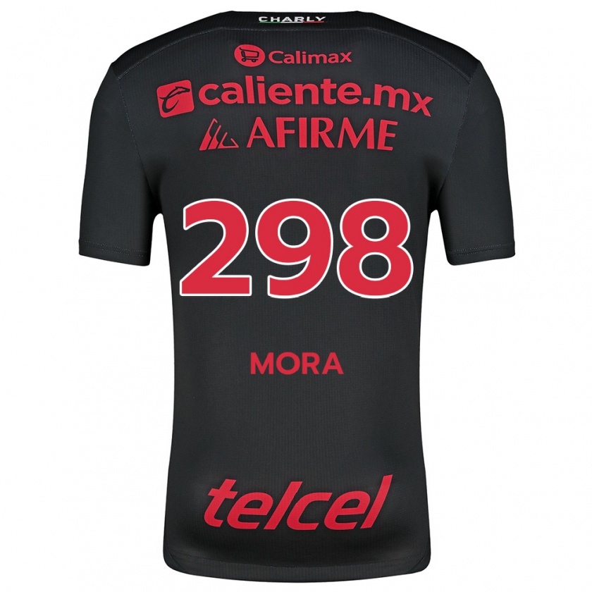 Kandiny Homme Maillot Gilberto Mora #298 Noir Rouge Tenues Domicile 2024/25 T-Shirt