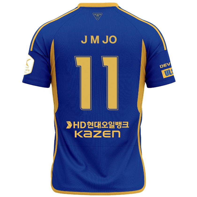 Kandiny Homme Maillot Min-Jae Jo #11 Bleu Jaune Tenues Domicile 2024/25 T-Shirt