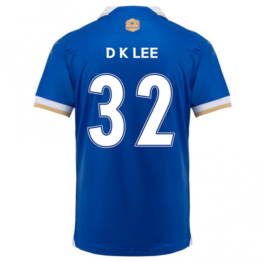 Kandiny Homme Maillot Kyu-Dong Lee #32 Bleu Blanc Tenues Domicile 2024/25 T-Shirt