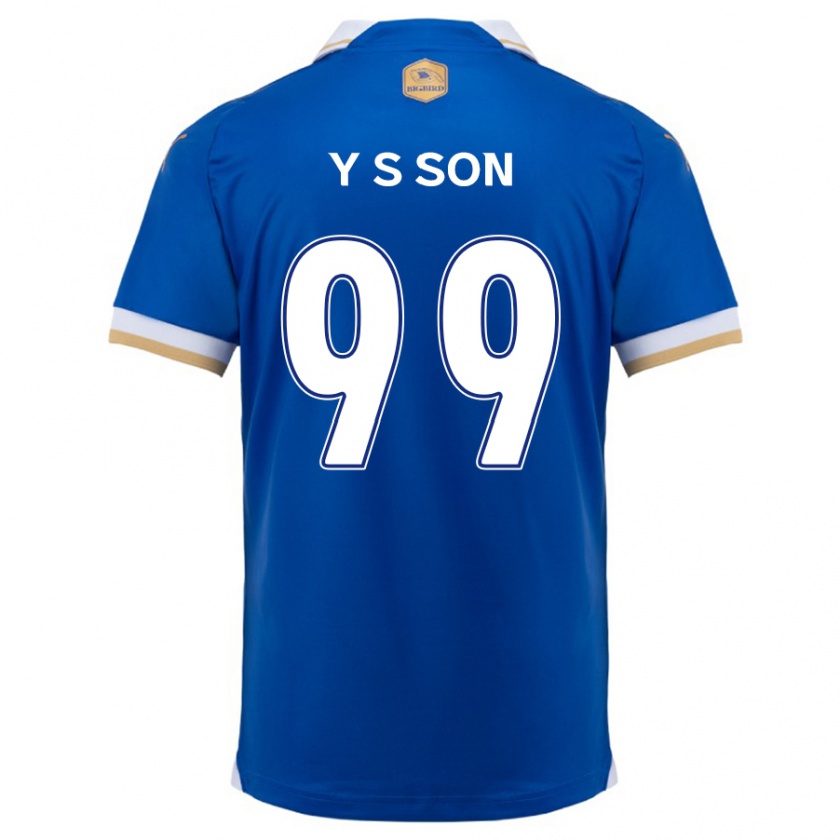 Kandiny Homme Maillot Suk-Yong Son #99 Bleu Blanc Tenues Domicile 2024/25 T-Shirt