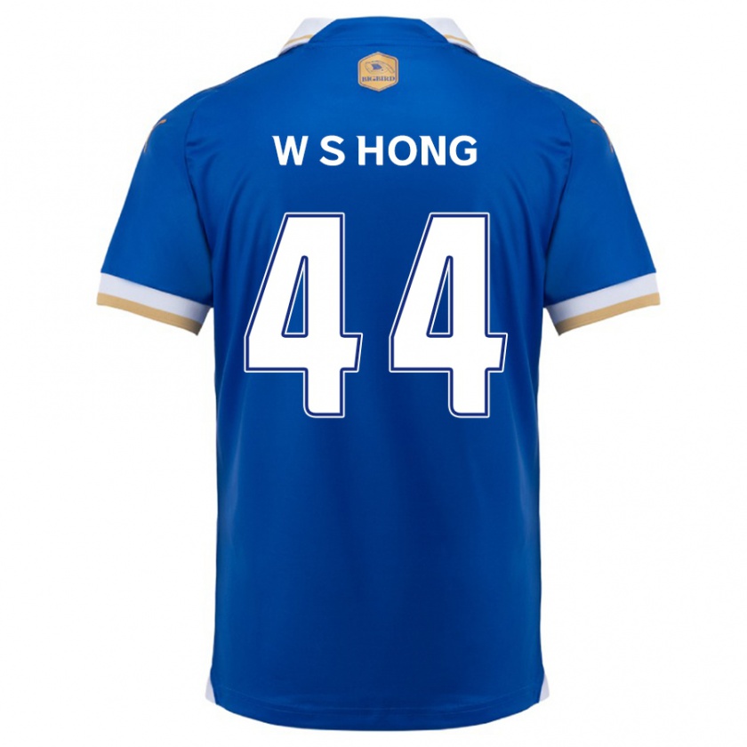 Kandiny Homme Maillot Sang-Won Hong #44 Bleu Blanc Tenues Domicile 2024/25 T-Shirt