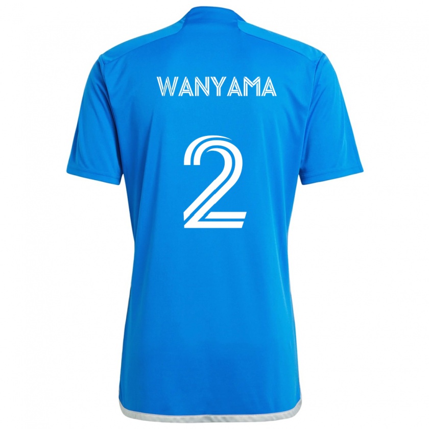 Kandiny Homme Maillot Victor Wanyama #2 Bleu Blanc Tenues Domicile 2024/25 T-Shirt