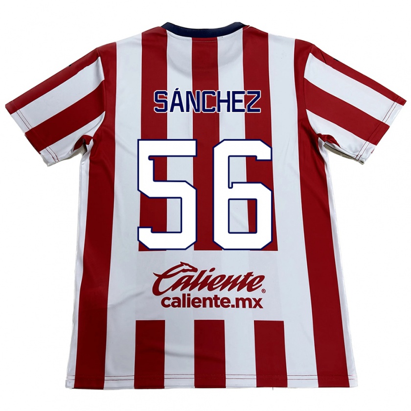 Kandiny Homme Maillot Benjamín Sánchez #56 Rouge Blanc Tenues Domicile 2024/25 T-Shirt