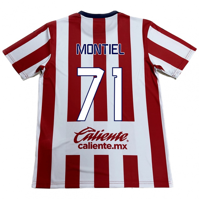 Kandiny Homme Maillot Erick Montiel #71 Rouge Blanc Tenues Domicile 2024/25 T-Shirt