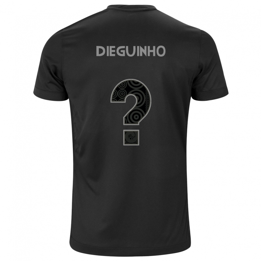 Kandiny Homme Maillot Dieguinho #0 Noir Tenues Extérieur 2024/25 T-Shirt