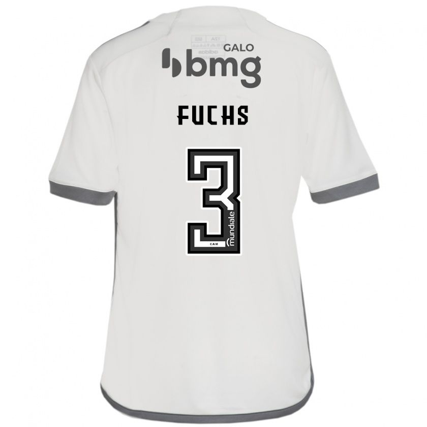 Kandiny Homme Maillot Bruno Fuchs #3 Blanc Cassé Tenues Extérieur 2024/25 T-Shirt