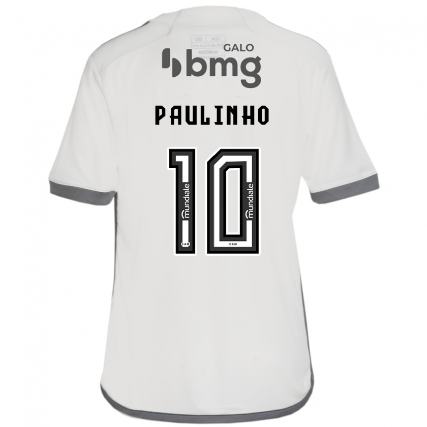 Kandiny Homme Maillot Paulinho #10 Blanc Cassé Tenues Extérieur 2024/25 T-Shirt