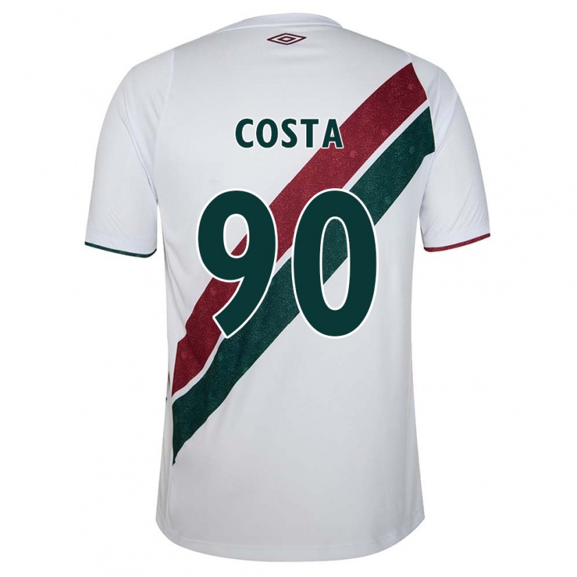 Kandiny Homme Maillot Douglas Costa #90 Blanc Vert Bordeaux Tenues Extérieur 2024/25 T-Shirt