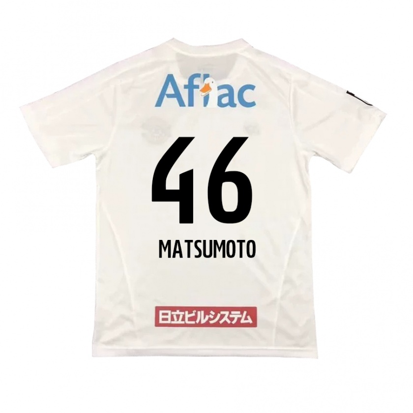 Kandiny Homme Maillot Kenta Matsumoto #46 Blanc Noir Tenues Extérieur 2024/25 T-Shirt