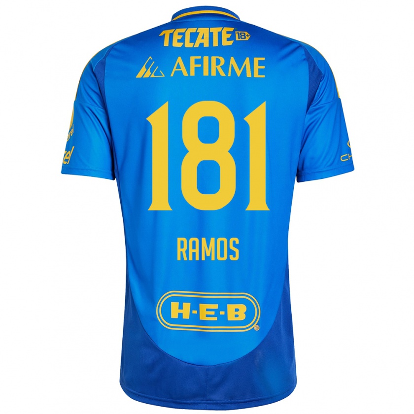 Kandiny Homme Maillot Anthony Ramos #181 Bleu Jaune Tenues Extérieur 2024/25 T-Shirt