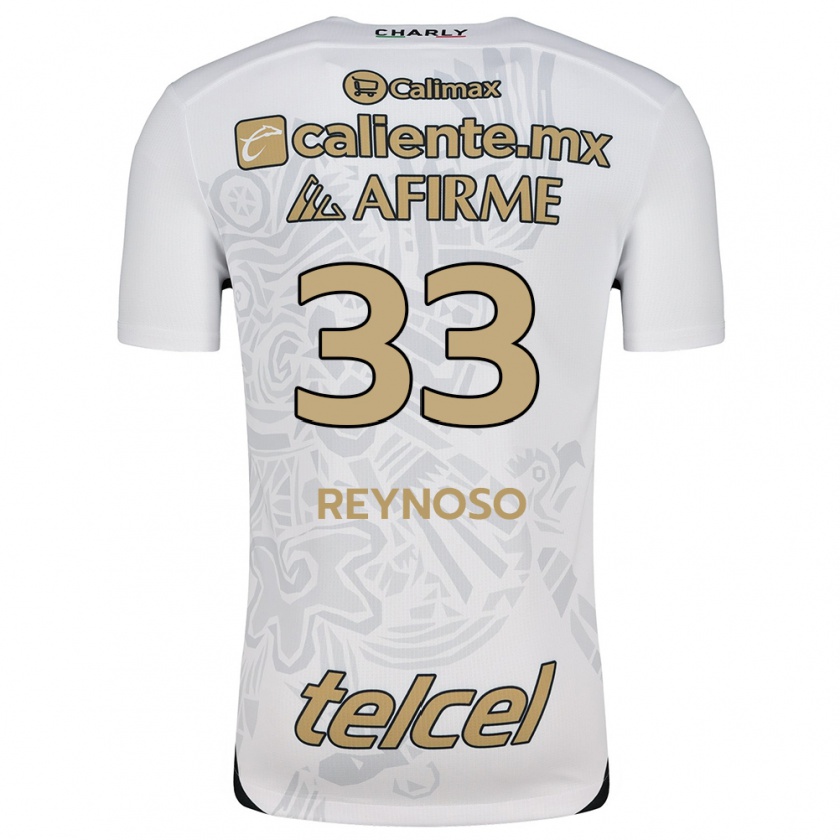 Kandiny Homme Maillot Emanuel Reynoso #33 Blanc Noir Tenues Extérieur 2024/25 T-Shirt