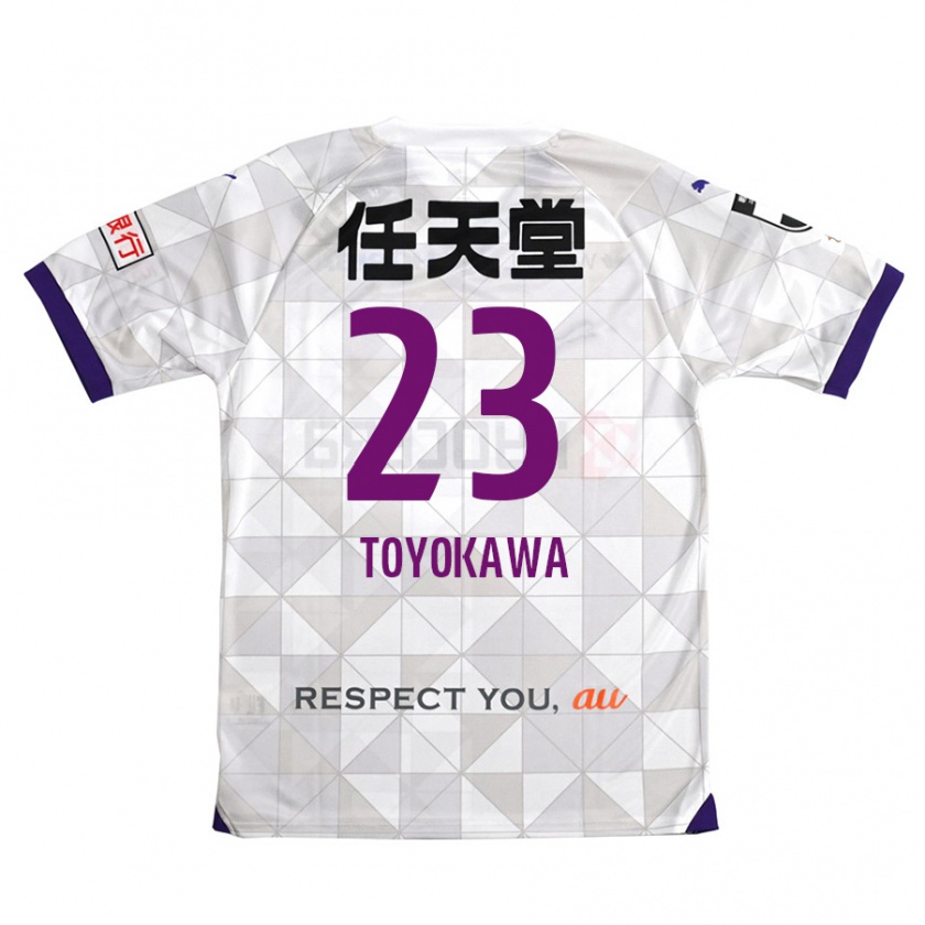 Kandiny Homme Maillot Yuta Toyokawa #23 Blanc Violet Tenues Extérieur 2024/25 T-Shirt