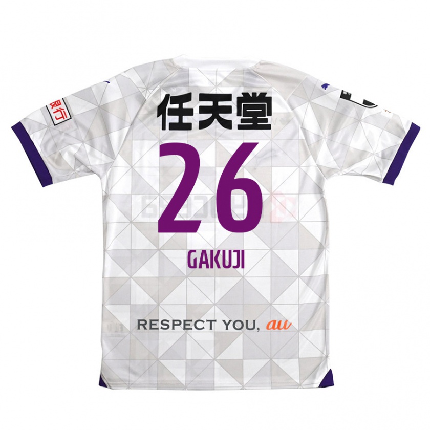 Kandiny Homme Maillot Gakuji Ota #26 Blanc Violet Tenues Extérieur 2024/25 T-Shirt