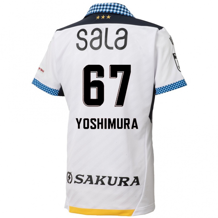 Kandiny Homme Maillot Ryusei Yoshimura #67 Blanc Noir Tenues Extérieur 2024/25 T-Shirt