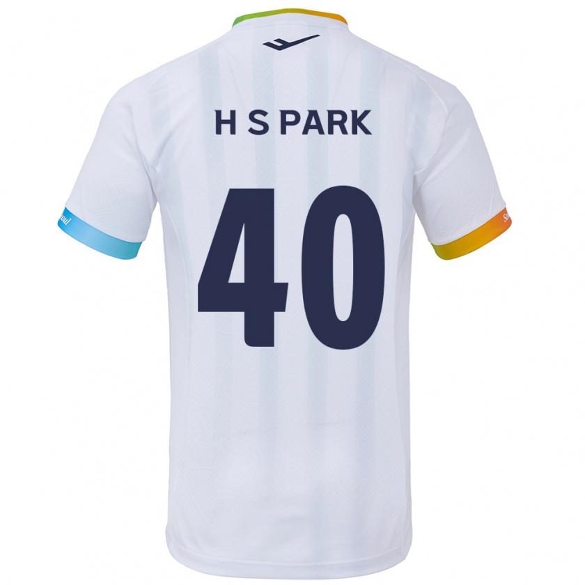 Kandiny Homme Maillot Seong-Hun Park #40 Blanc Bleu Tenues Extérieur 2024/25 T-Shirt