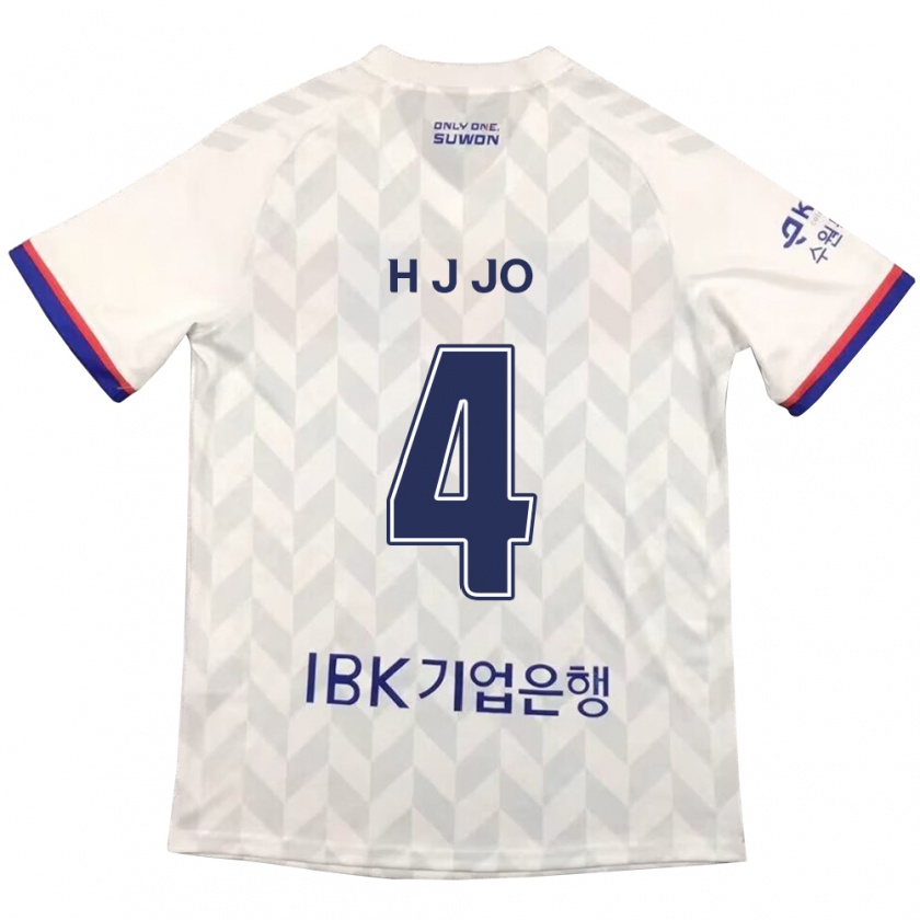 Kandiny Homme Maillot Jun-Hyun Jo #4 Blanc Bleu Tenues Extérieur 2024/25 T-Shirt