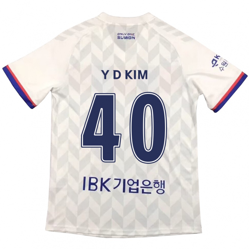 Kandiny Homme Maillot Do-Yoon Kim #40 Blanc Bleu Tenues Extérieur 2024/25 T-Shirt