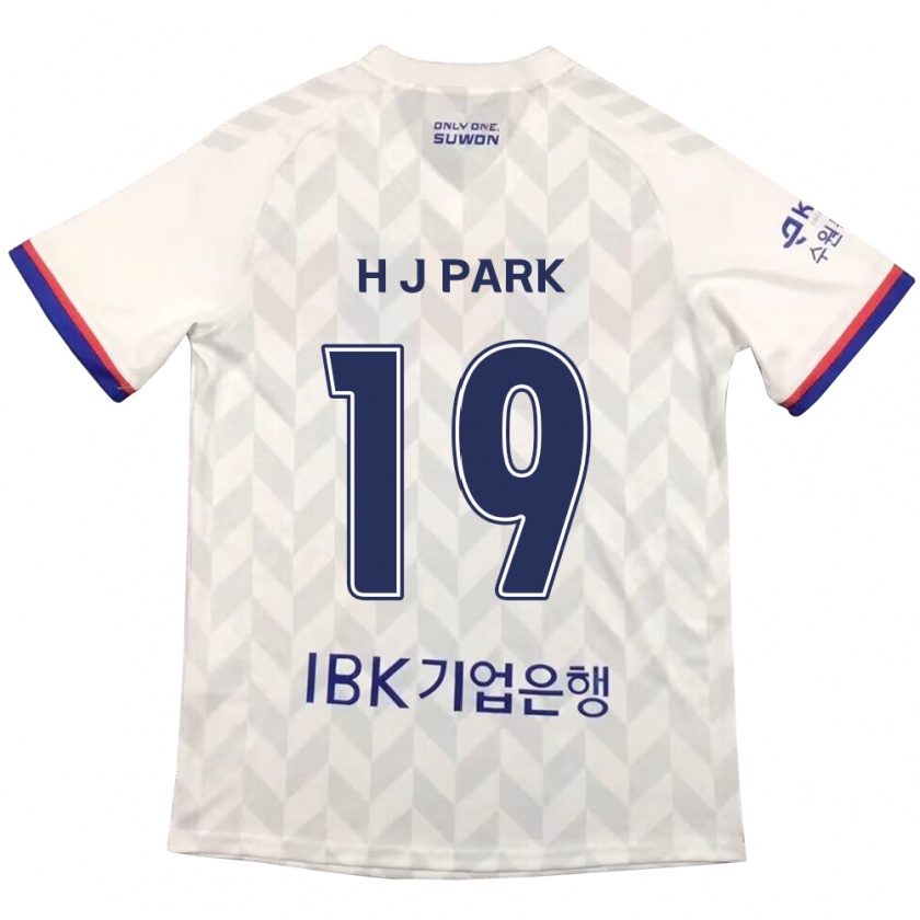 Kandiny Homme Maillot Jun-Hui Park #19 Blanc Bleu Tenues Extérieur 2024/25 T-Shirt