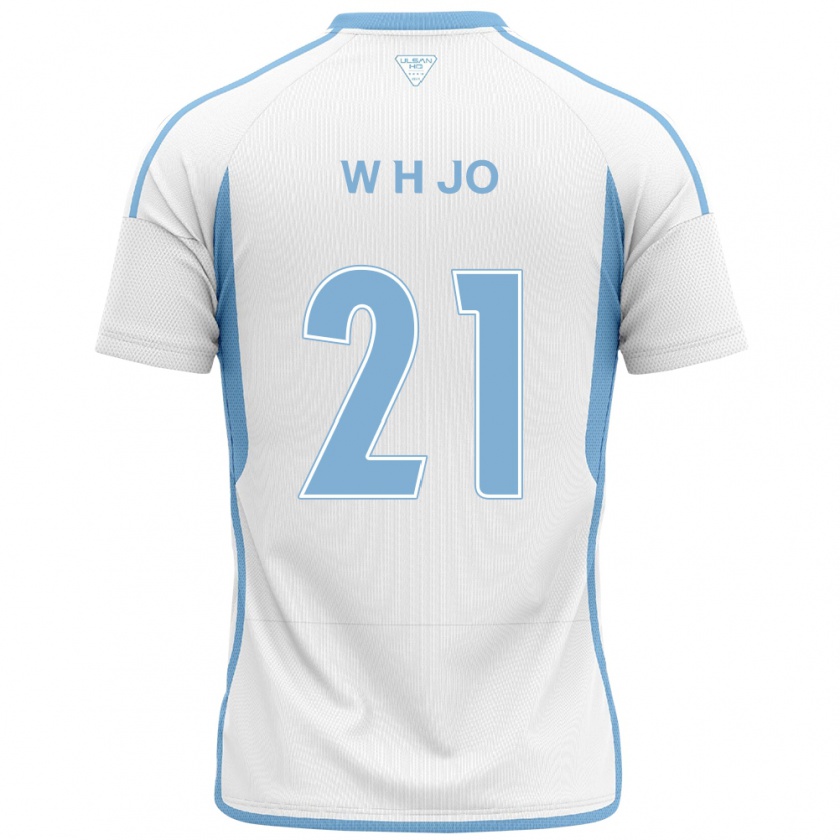 Kandiny Homme Maillot Hyeon-Woo Jo #21 Blanc Bleu Tenues Extérieur 2024/25 T-Shirt