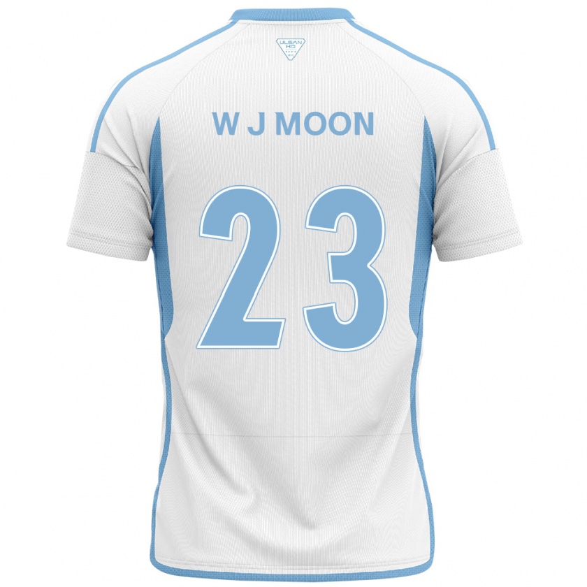 Kandiny Homme Maillot Ji-Won Moon #23 Blanc Bleu Tenues Extérieur 2024/25 T-Shirt