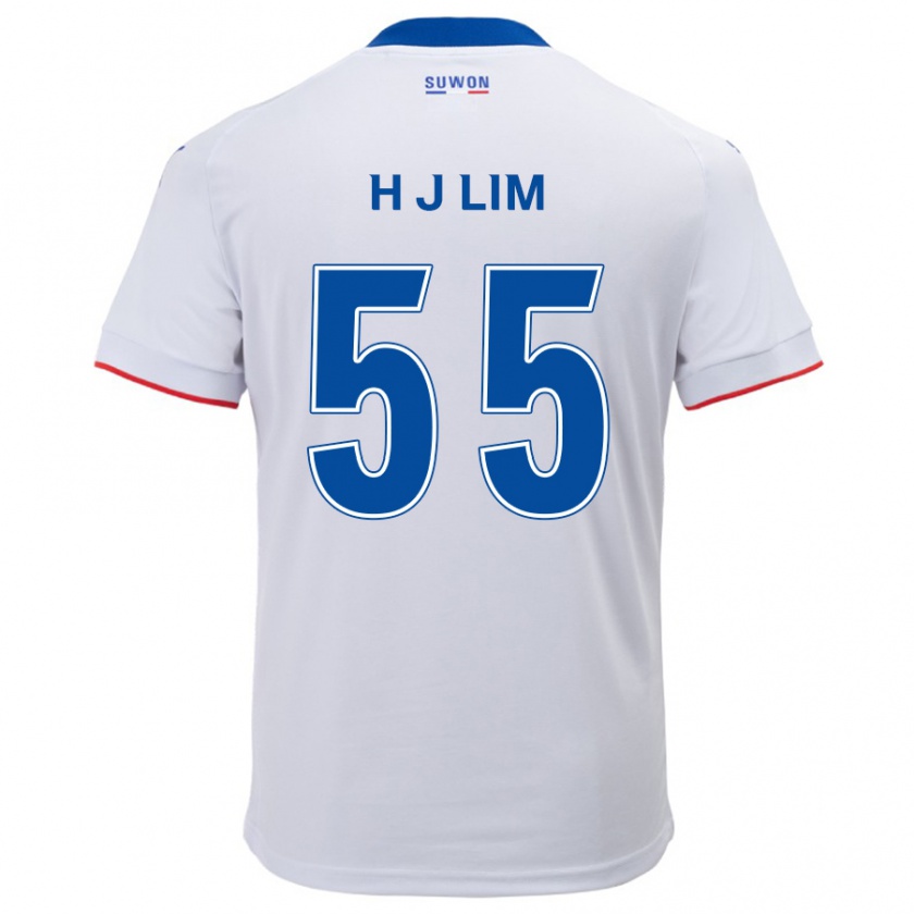 Kandiny Homme Maillot Ji-Hoon Lim #55 Blanc Bleu Tenues Extérieur 2024/25 T-Shirt