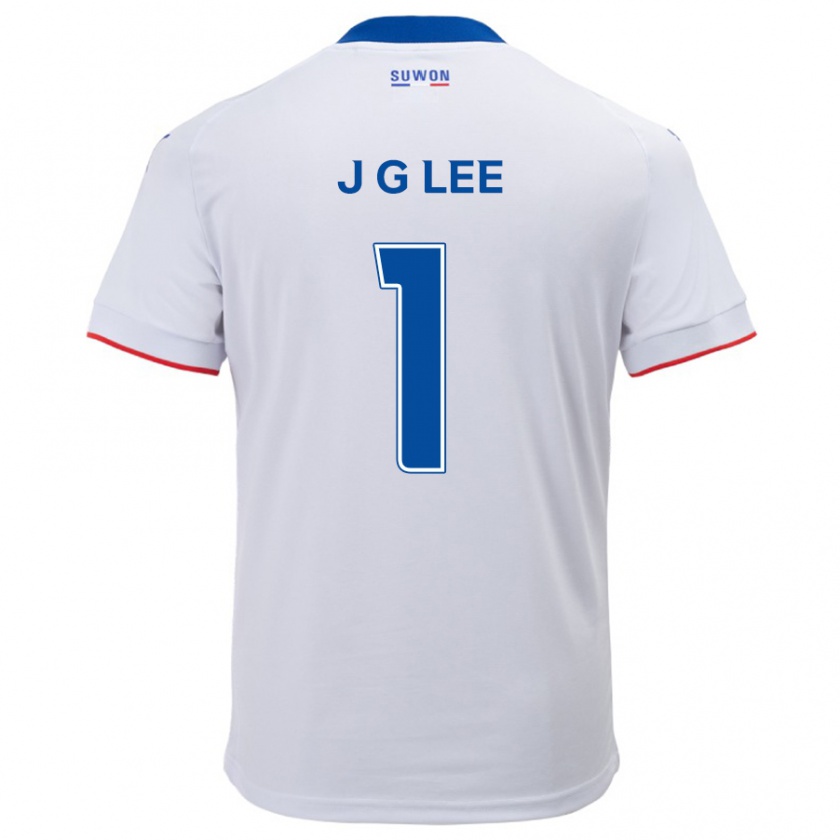 Kandiny Homme Maillot Gyeong-Jun Lee #1 Blanc Bleu Tenues Extérieur 2024/25 T-Shirt