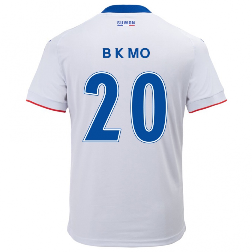 Kandiny Homme Maillot Kyung-Bin Mo #20 Blanc Bleu Tenues Extérieur 2024/25 T-Shirt