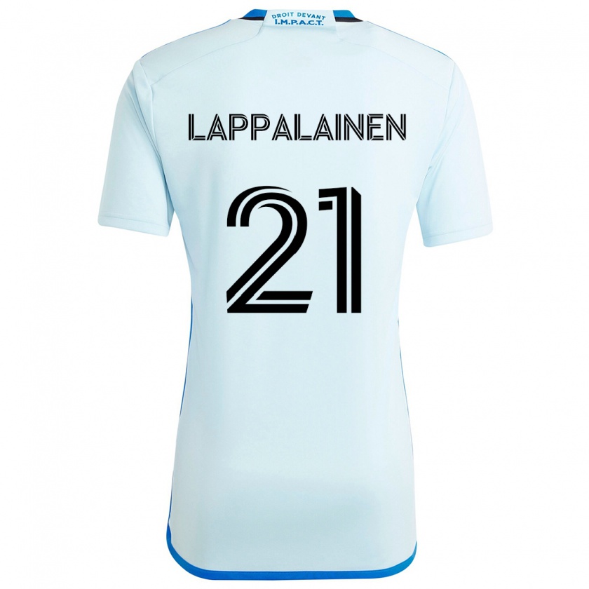 Kandiny Homme Maillot Lassi Lappalainen #21 Glace Bleue Tenues Extérieur 2024/25 T-Shirt