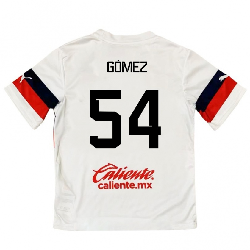 Kandiny Homme Maillot Miguel Gómez #54 Blanc Rouge Tenues Extérieur 2024/25 T-Shirt