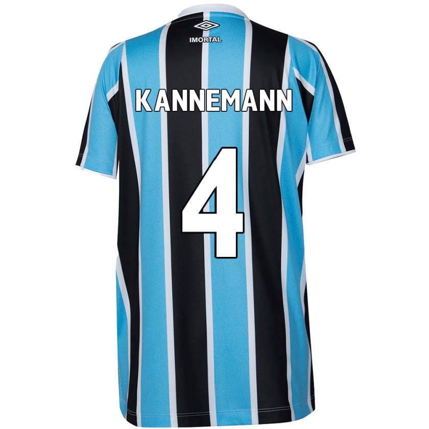 Kandiny Femme Maillot Walter Kannemann #4 Bleu Noir Blanc Tenues Domicile 2024/25 T-Shirt