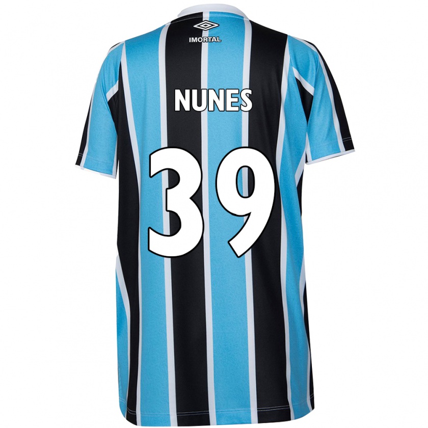 Kandiny Femme Maillot Gustavo Nunes #39 Bleu Noir Blanc Tenues Domicile 2024/25 T-Shirt