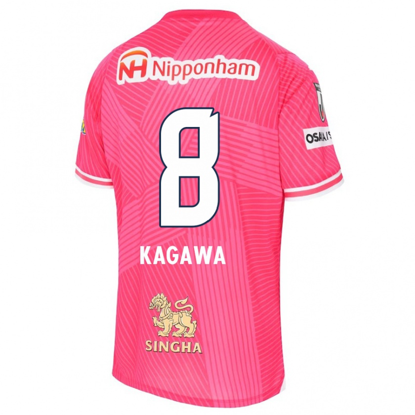 Kandiny Femme Maillot Shinji Kagawa #8 Rose Blanc Tenues Domicile 2024/25 T-Shirt