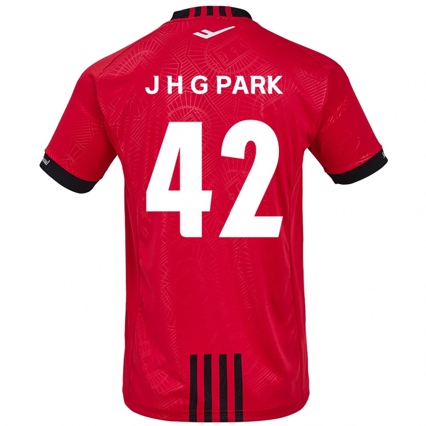 Kandiny Femme Maillot Jang Han-Gyeol Park #42 Rouge Noir Tenues Domicile 2024/25 T-Shirt