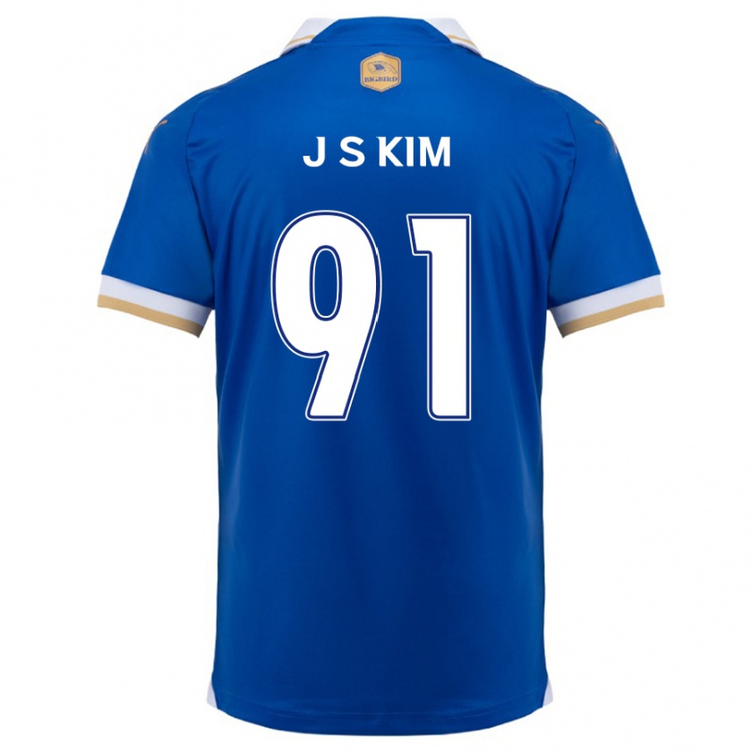 Kandiny Femme Maillot Seong-Ju Kim #91 Bleu Blanc Tenues Domicile 2024/25 T-Shirt