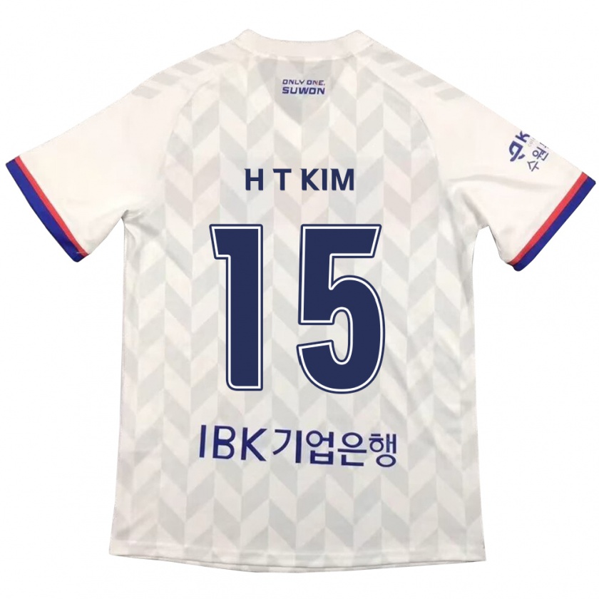 Kandiny Femme Maillot Tae-Han Kim #15 Blanc Bleu Tenues Extérieur 2024/25 T-Shirt