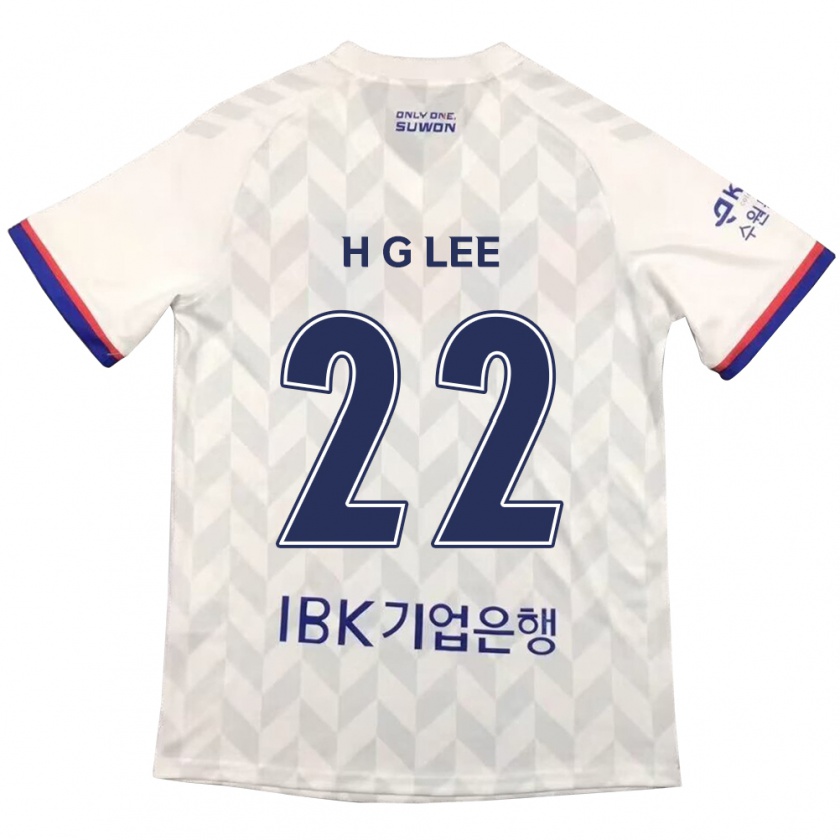 Kandiny Femme Maillot Gwang-Hyeok Lee #22 Blanc Bleu Tenues Extérieur 2024/25 T-Shirt