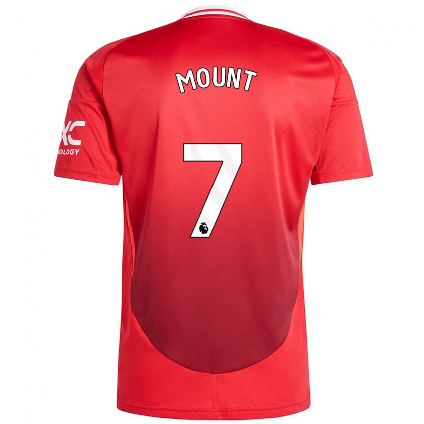 Kandiny Enfant Maillot Mason Mount #7 Rouge Vif Tenues Domicile 2024/25 T-Shirt