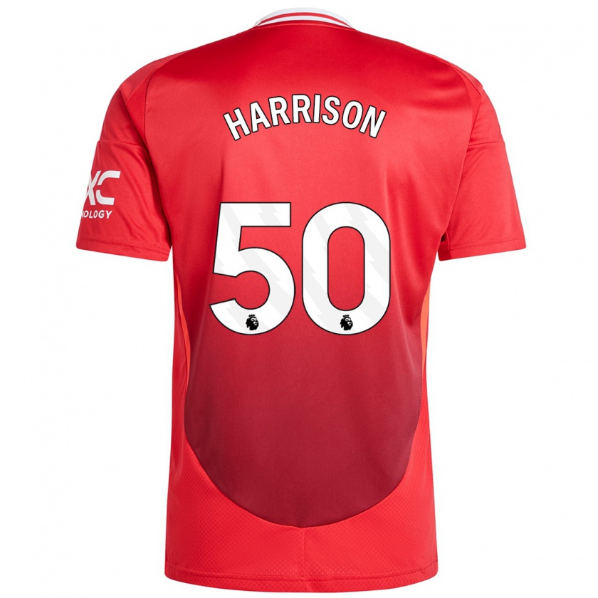 Kandiny Enfant Maillot Elyh Harrison #50 Rouge Vif Tenues Domicile 2024/25 T-Shirt