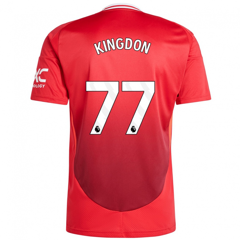 Kandiny Enfant Maillot Jack Kingdon #77 Rouge Vif Tenues Domicile 2024/25 T-Shirt