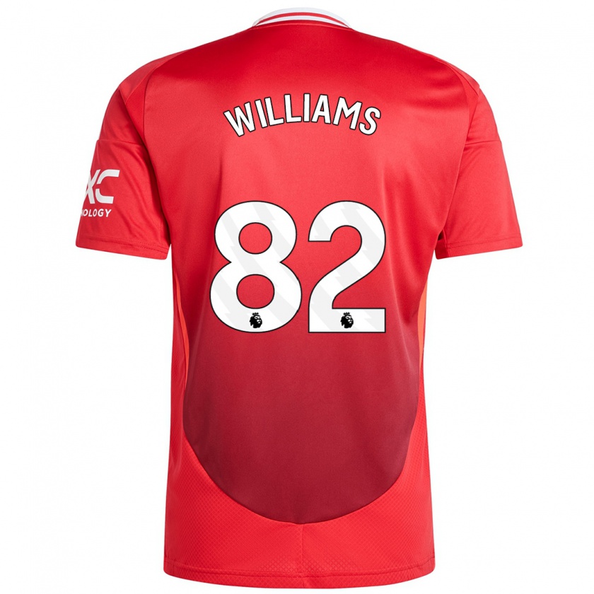 Kandiny Enfant Maillot Ethan Williams #82 Rouge Vif Tenues Domicile 2024/25 T-Shirt