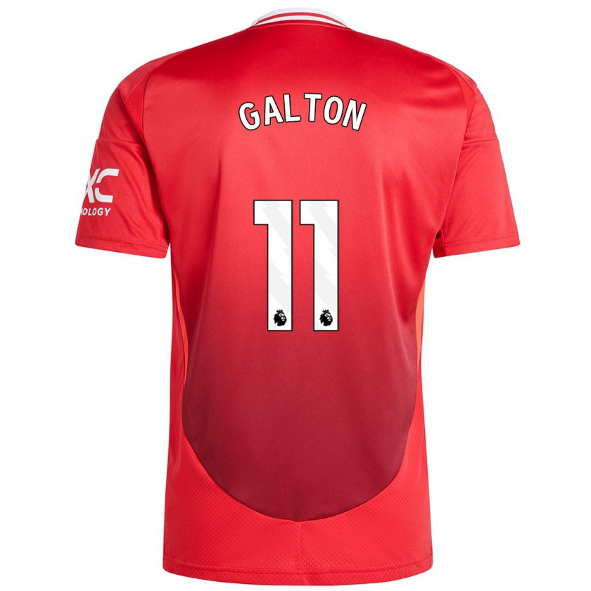 Kandiny Enfant Maillot Leah Galton #11 Rouge Vif Tenues Domicile 2024/25 T-Shirt