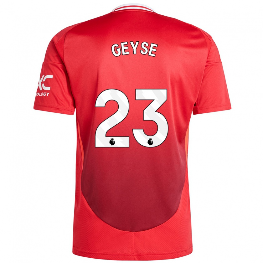 Kandiny Enfant Maillot Geyse #23 Rouge Vif Tenues Domicile 2024/25 T-Shirt