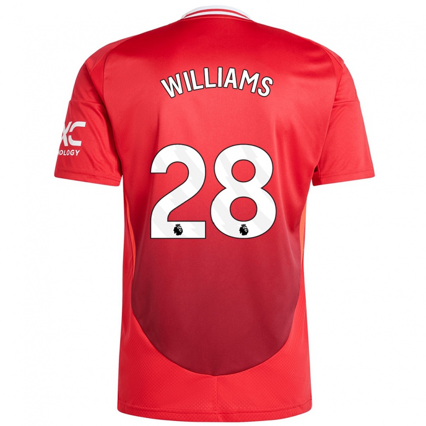 Kandiny Enfant Maillot Rachel Williams #28 Rouge Vif Tenues Domicile 2024/25 T-Shirt