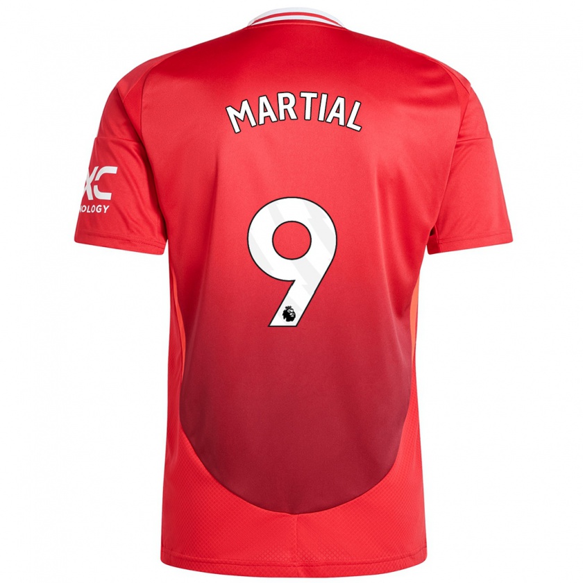 Kandiny Enfant Maillot Anthony Martial #9 Rouge Vif Tenues Domicile 2024/25 T-Shirt